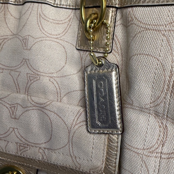 COACH PENELOPE LINEN SIGNATURE TOTE - Picture 5 of 14